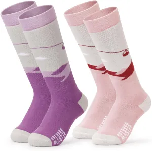 OutdoorMaster Kids Ski Socks, Over the Calf Design, Warm Thermal Snowboard Skating Socks for Boys & Girls