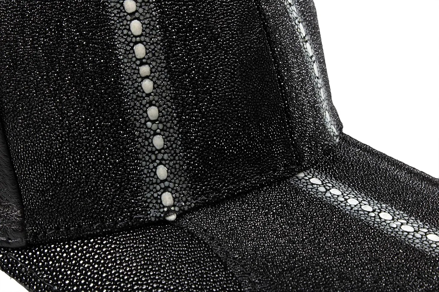 Package Exotic Genuine Stingray Leather Huarache and Cap Color Black