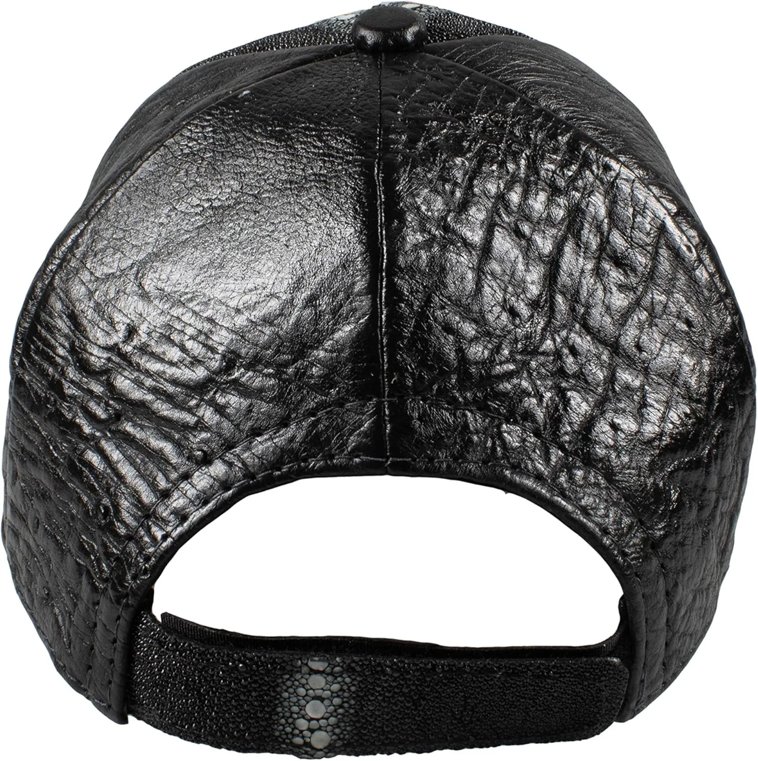 Package Exotic Genuine Stingray Leather Huarache and Cap Color Black
