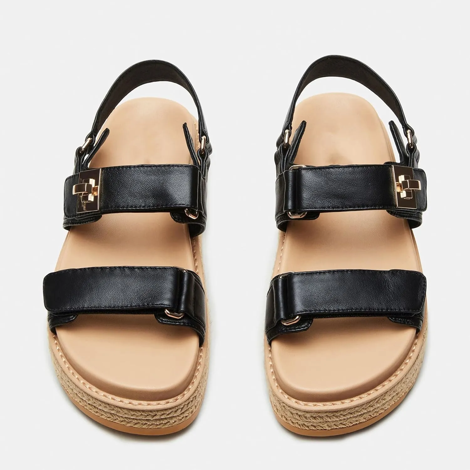 Platform Sandals for Women Sandals Cute And Stylish Open Toe Raffia Sandals Womens Slip On Casual Shoes