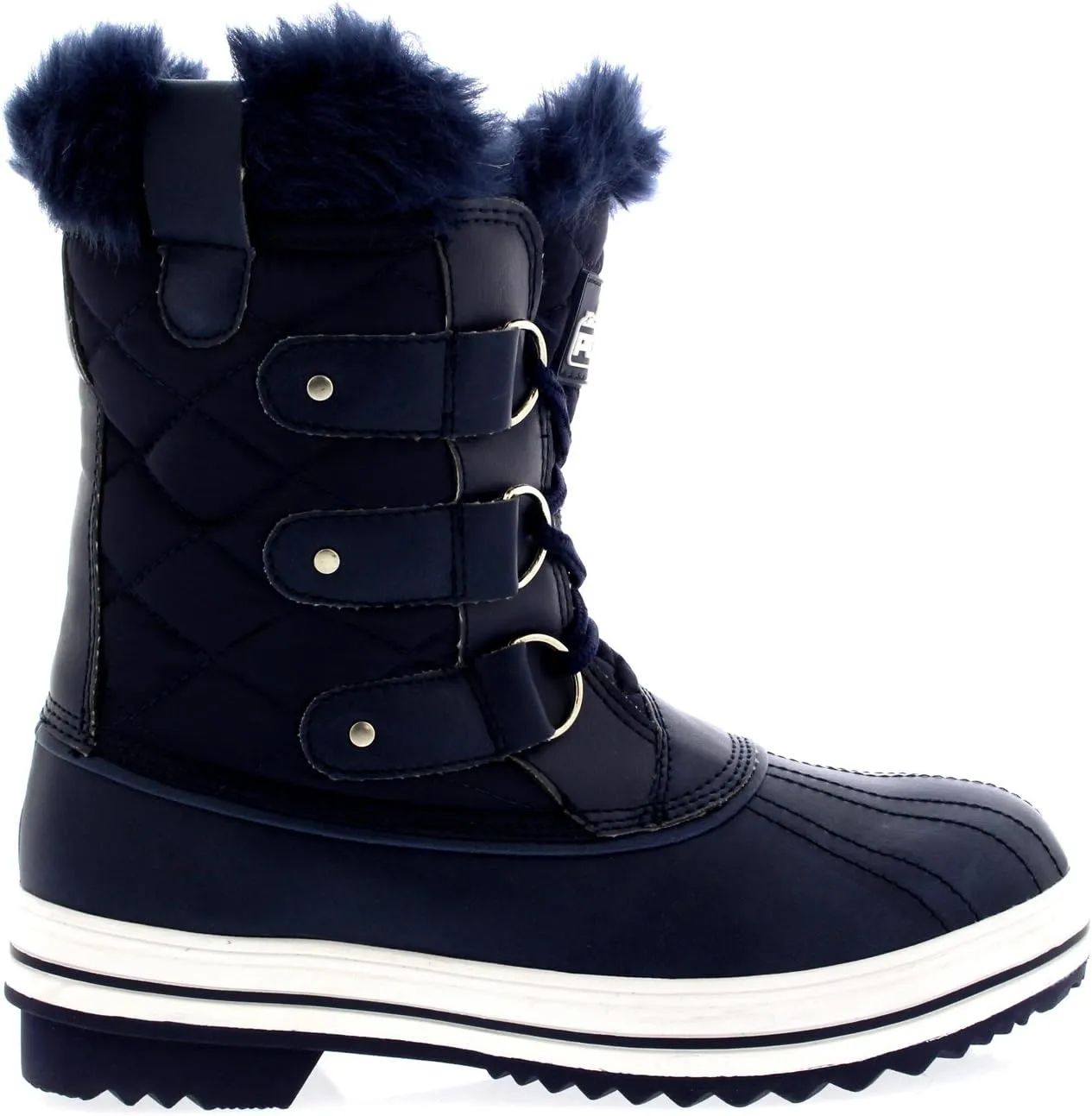 Polar Products Womens Snow Boot Quilted Short Winter Snow Rain Warm Waterproof Boots