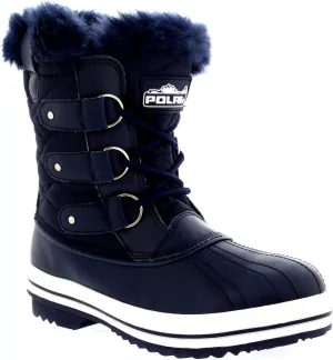 Polar Products Womens Snow Boot Quilted Short Winter Snow Rain Warm Waterproof Boots