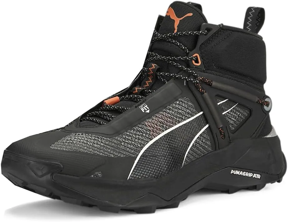 Puma Mens Explore Nitro Mid Hiking Hiking Sneakers Shoes - Black