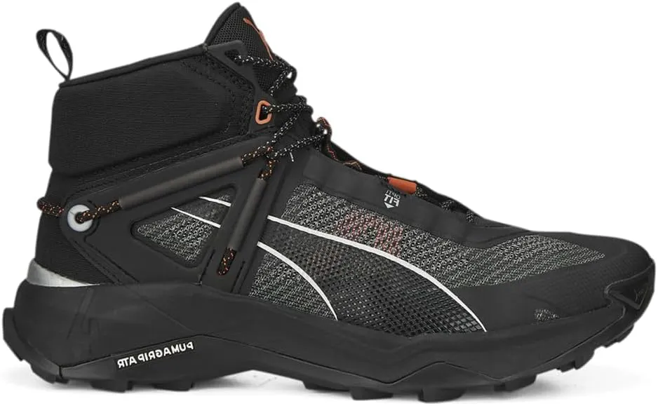 Puma Mens Explore Nitro Mid Hiking Hiking Sneakers Shoes - Black