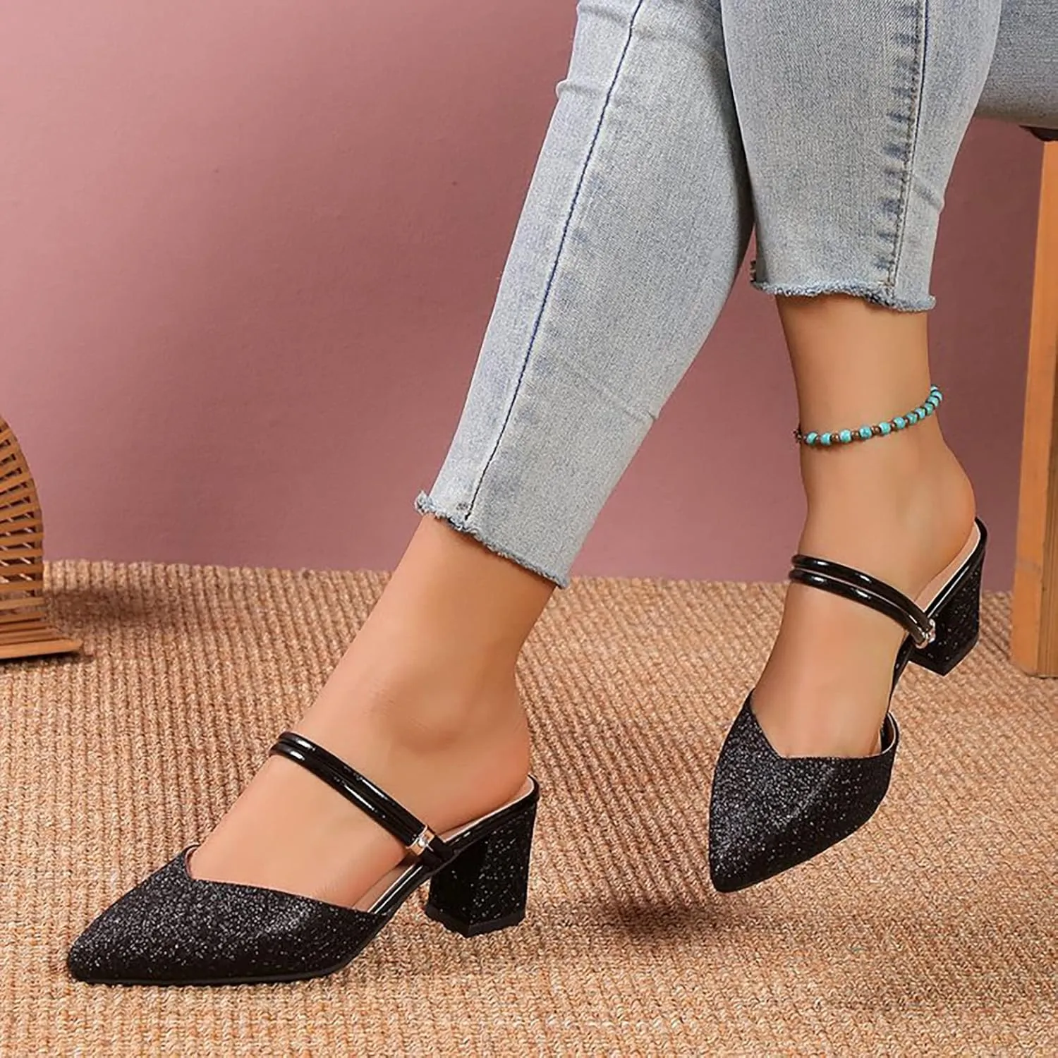 Pump Women Heels Prom Heeled Sandals for Women Women Sandals Women's High Heels Ankle Strap Stilettos Sandals