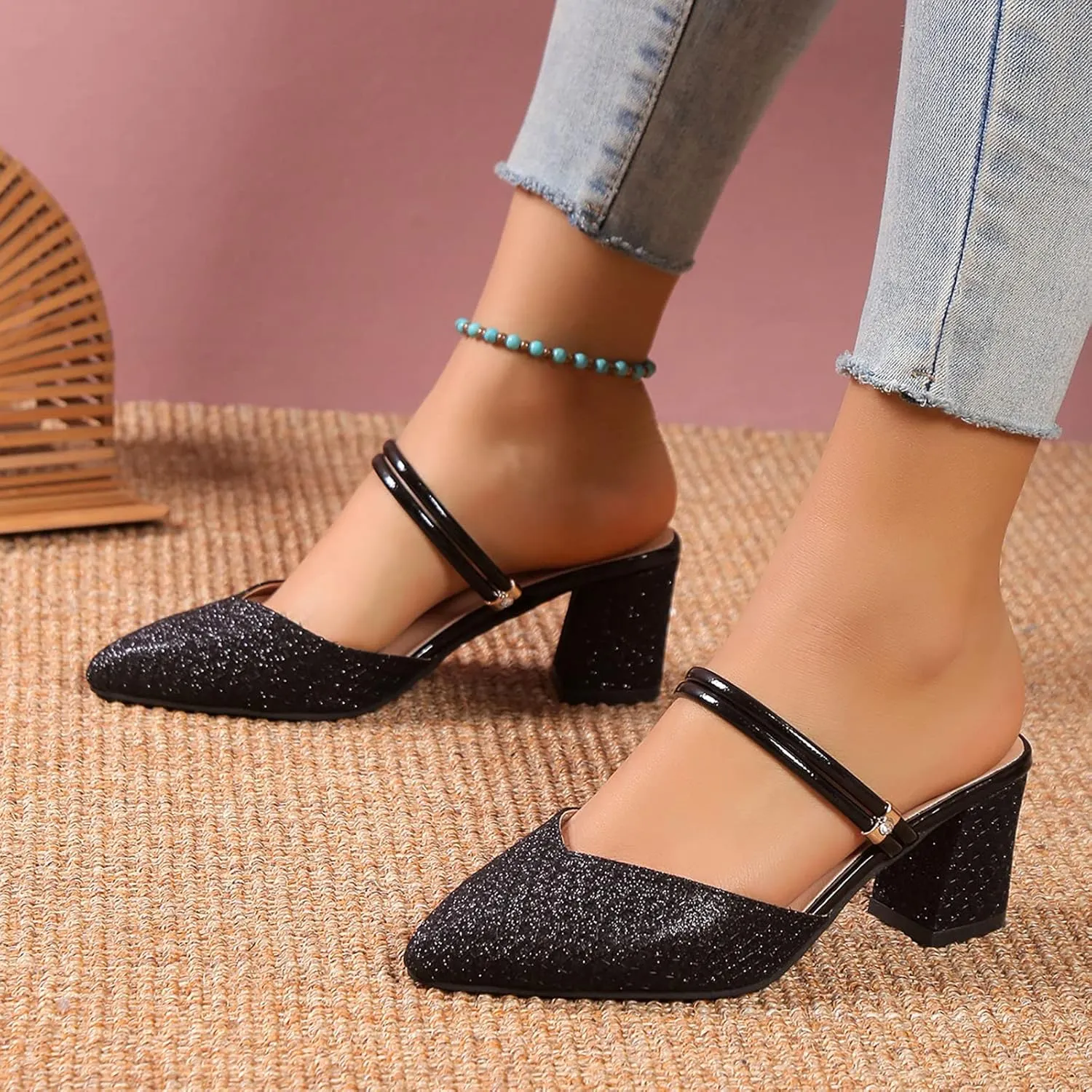 Pump Women Heels Prom Heeled Sandals for Women Women Sandals Women's High Heels Ankle Strap Stilettos Sandals