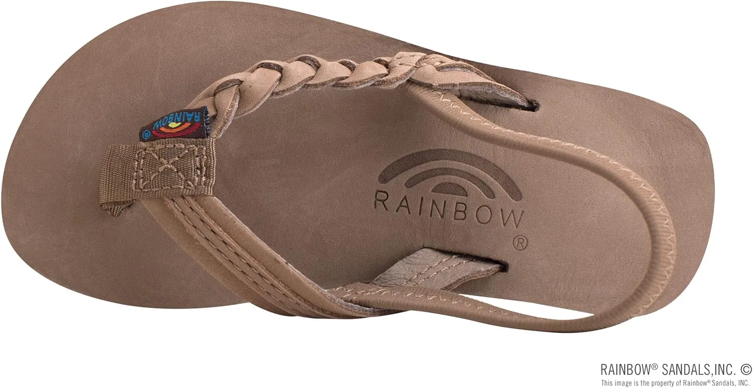 Rainbow Sandals Kid's Single Layer Premier Leather Flirty Braidy