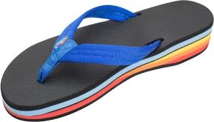 Rainbow Sandals Women's Four Layer Wedge Soft Rubber Top w/EVA Filled 3/4" Nylon Strap
