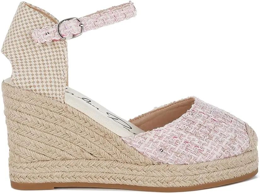 Regatta Tweed Round Toe Woven Wedges