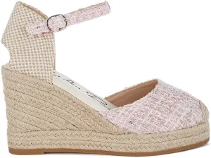 Regatta Tweed Round Toe Woven Wedges