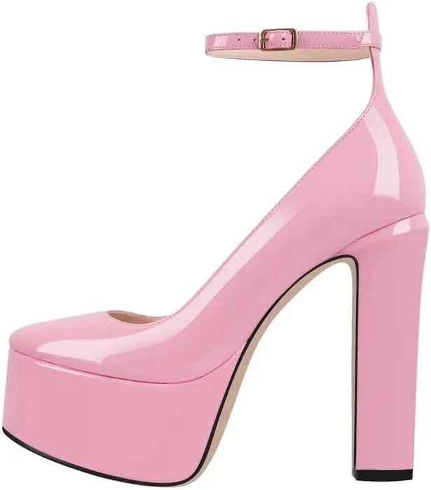 richealnini Women's Platform Mary Jane High Heels Pumps Wedding Party Dress