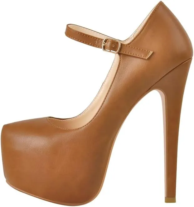 richealnini Women's Platform Mary Jane High Heels Pumps Wedding Party Dress