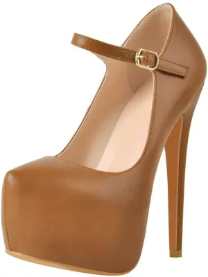 richealnini Women's Platform Mary Jane High Heels Pumps Wedding Party Dress