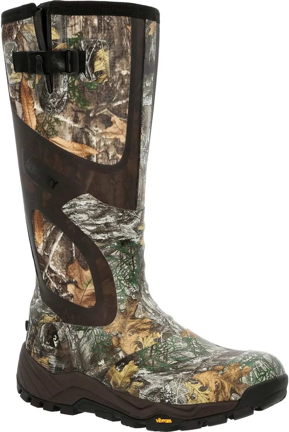 ROCKY Mens Xrb 1000G Insulated Waterproof Camo Rubber Round Toe Rain Casual Boots Knee High - Green