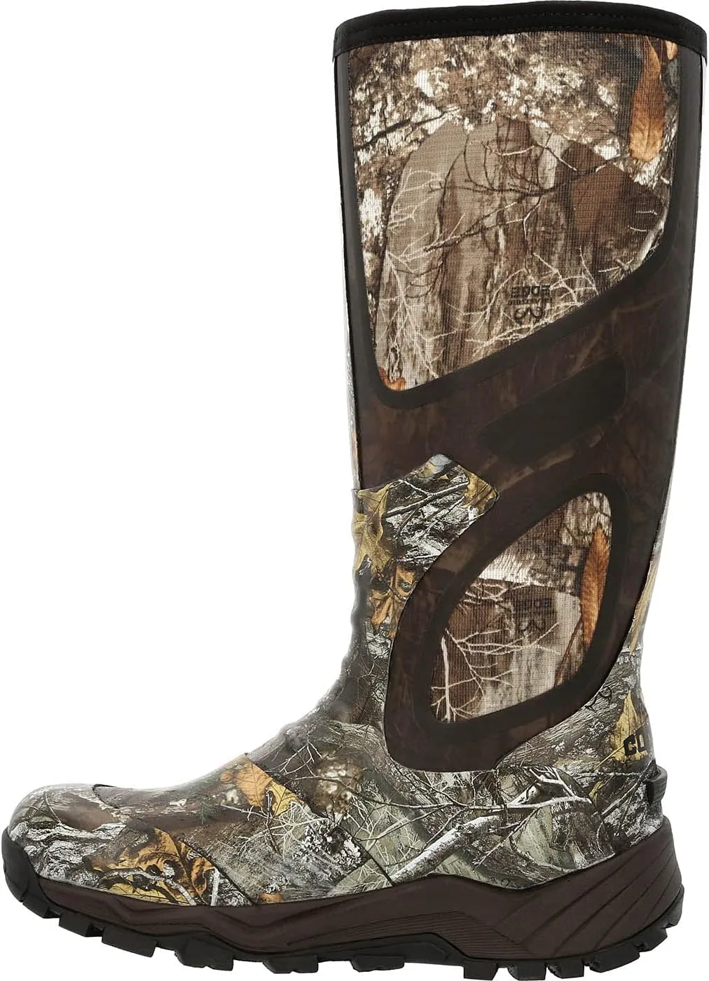 ROCKY Mens Xrb 1000G Insulated Waterproof Camo Rubber Round Toe Rain Casual Boots Knee High - Green