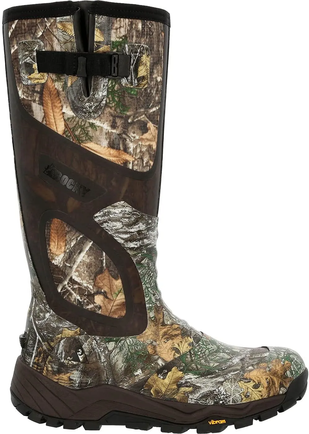 ROCKY Mens Xrb 1000G Insulated Waterproof Camo Rubber Round Toe Rain Casual Boots Knee High - Green