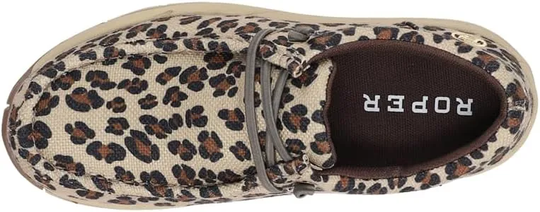 ROPER Womens Clearcut Leopard Slip On Flats Casual - Beige, Black, Brown