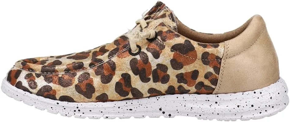 ROPER Womens Hang Loose Leopard Slip On Flats Casual - Brown