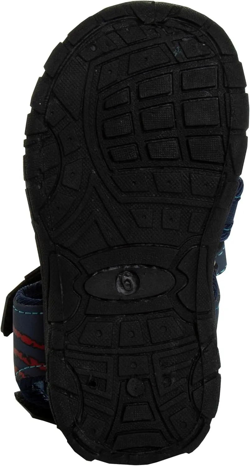 Rugged Bear Kids Boys Girls Closed-Toe Outdoor Sport Water Sandals - beach pool slide adjustable strap shoes athletic summer (Toddler/Little Kid/Big Kid)