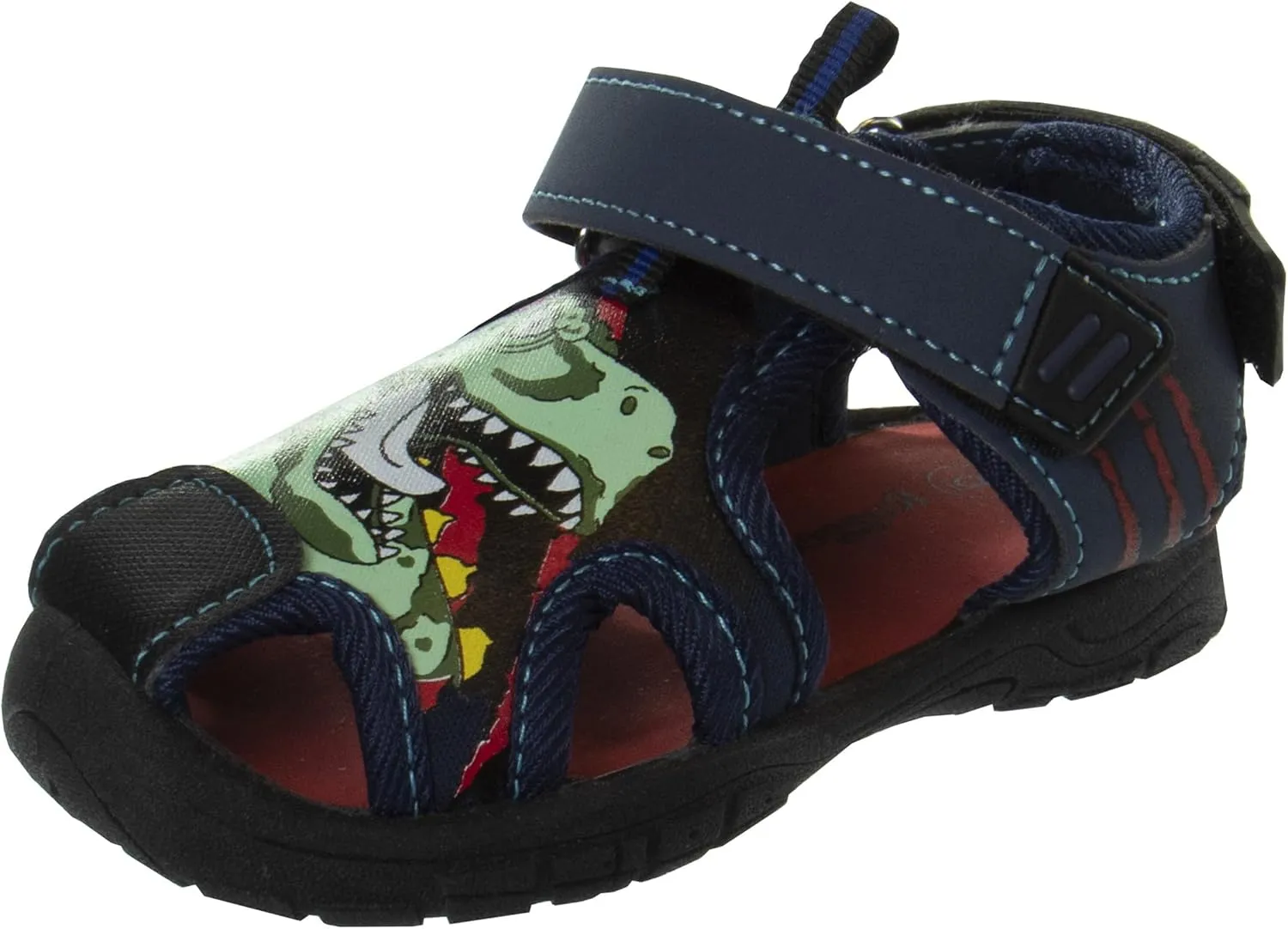 Rugged Bear Kids Boys Girls Closed-Toe Outdoor Sport Water Sandals - beach pool slide adjustable strap shoes athletic summer (Toddler/Little Kid/Big Kid)