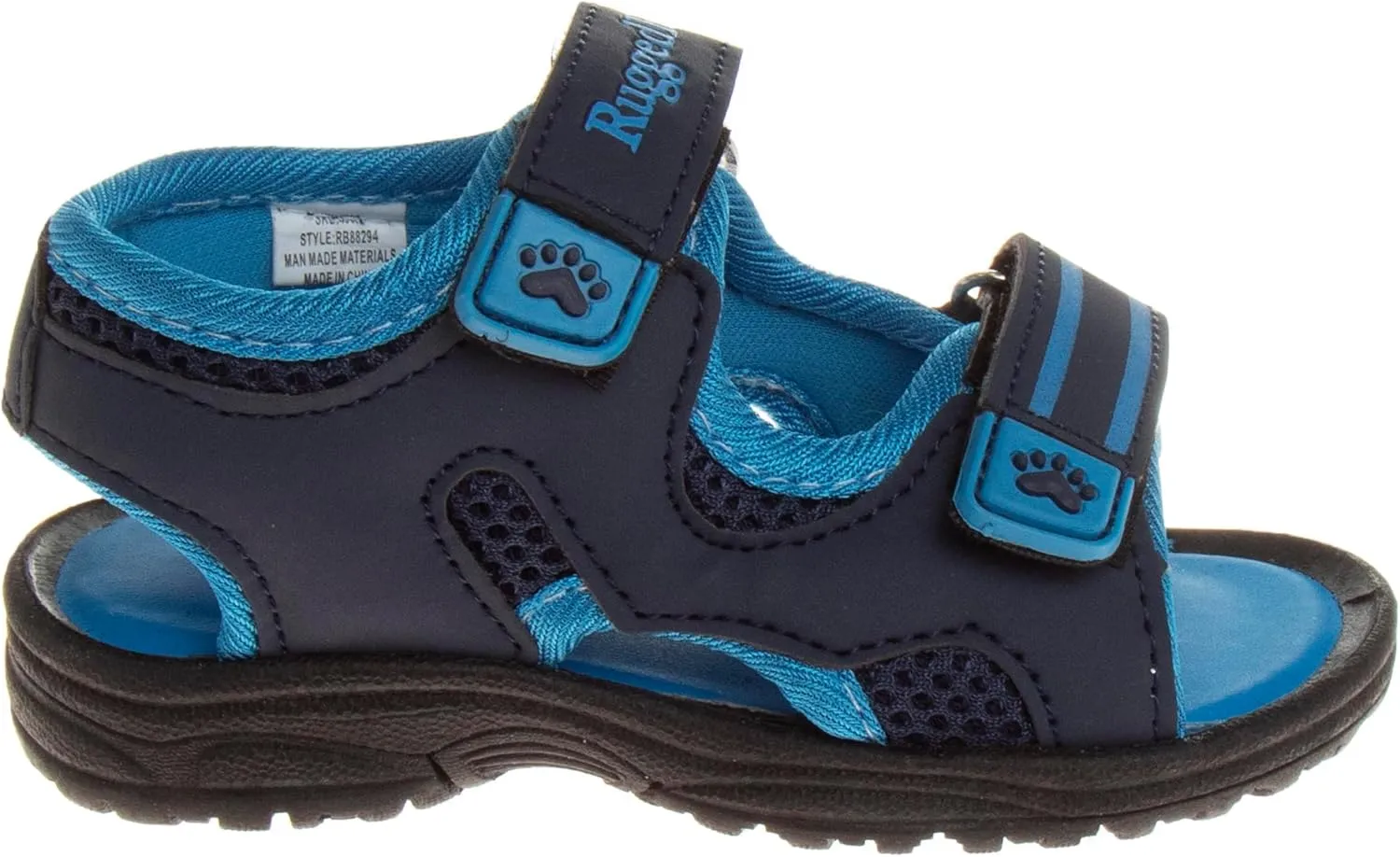 Rugged Bear Kids Boys Girls Open-Toe Outdoor Sport Water Sandals - beach pool slide adjustable strap shoes athletic summer (Toddler/Little Kid/Big Kid)