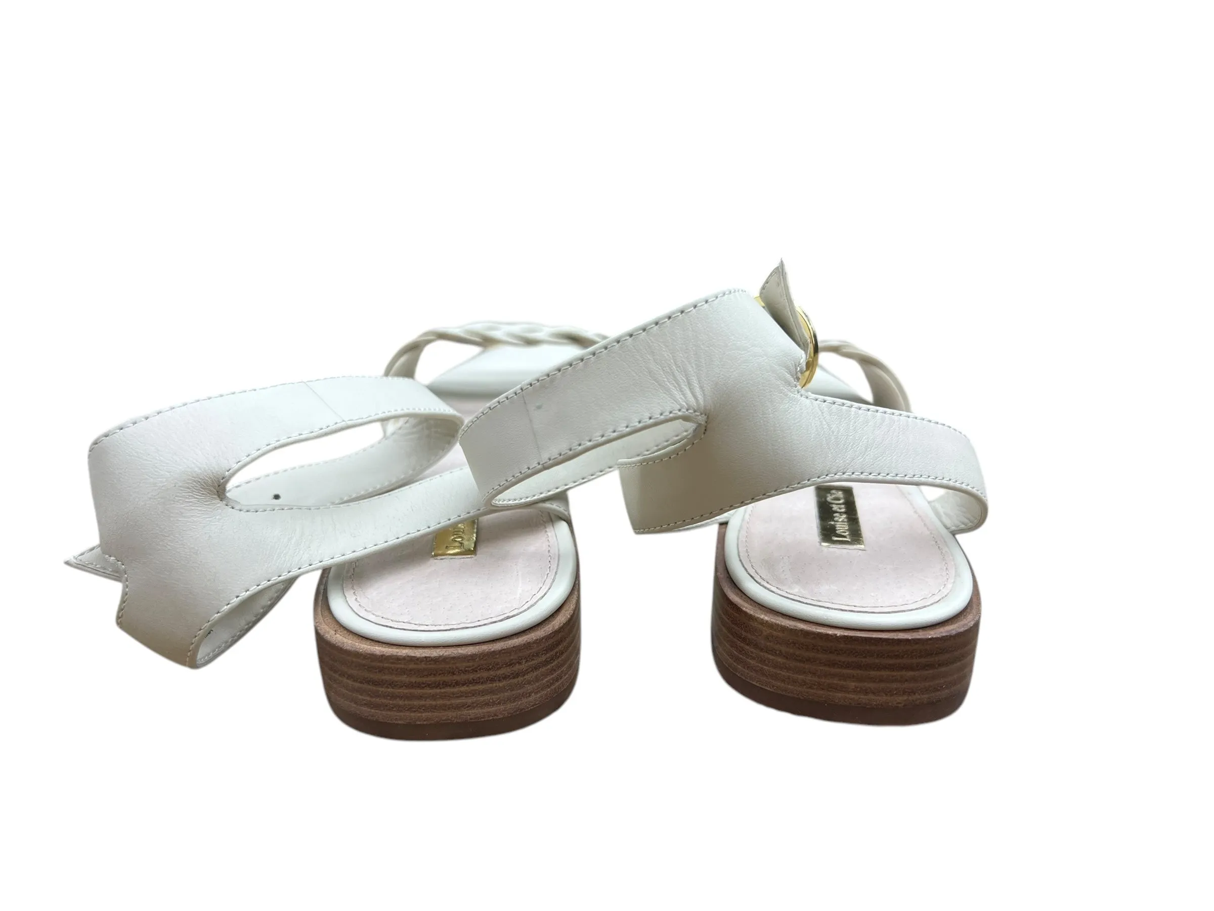 Sandals Flats By Clothes Mentor In Cream, Size: 9.5