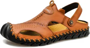 Sandals Men, Men Sandals Vintage Handmade Closed Toe Summer Outdoor Hiking Sports Shoes Fisherman Water Sandal 2025