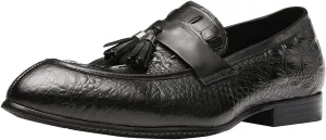 Santimon Mens Penny-Loafers Leather Tassel Fringed Formal Business Casual Moccasion Slip on Dress Shoes for Men