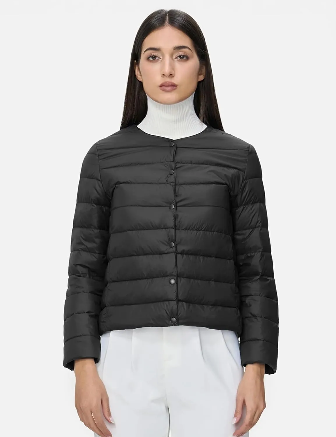 S・DEER Women's Lightweight Packable Goose Down Jacket Winter Short Down Jacket Warm Coat Outwear for Snow Ski Hiking