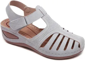Semshedy Women's Close Toe Sandals, Comfortable Beach Athletic Sandals Casual Orthotic Shoes, Lightweight Ankle Strap Wedges Shoes