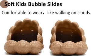 Sharllen Cloud Slides for Boys & Girls - Non-Slip House Slippers for Kids - Beach Slide Sandals in Black, White & Beige