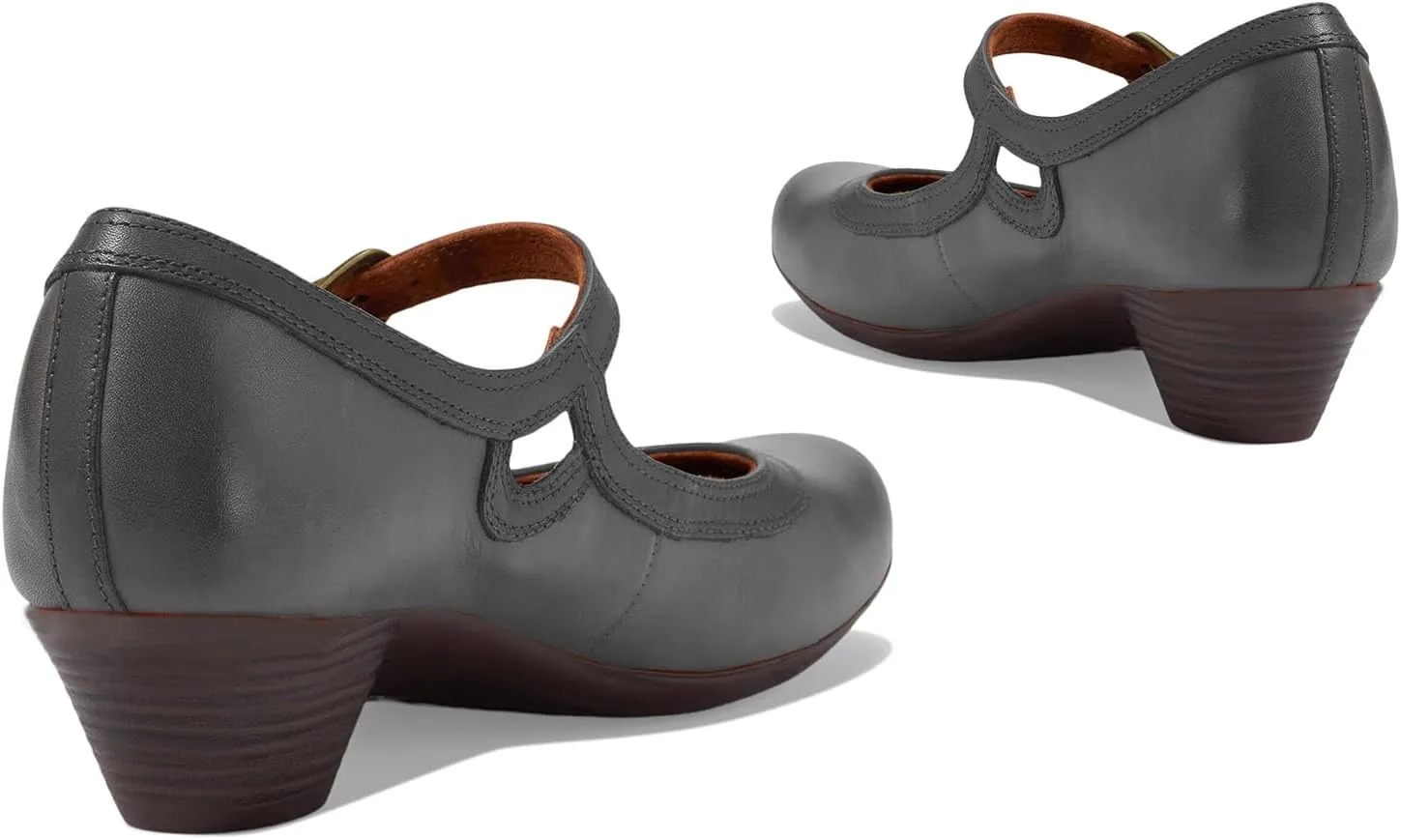 SHODENSE Women Retro Chunky Heel Mary Jane Shoes Round Toe Ankle Strap Dress Pumps Sandals 2 inch Mid Block Heel Mary Janes Two Tone Matte Buckle Retro Comfort Wedding Office Ladies 4-11 M US