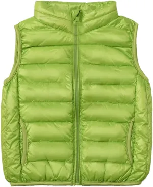 SK Studio Boys Girls' Light Weight Down Vest, Kids Lightweight Sleeveless Jacket, Boys Girls Puffer Down Vest