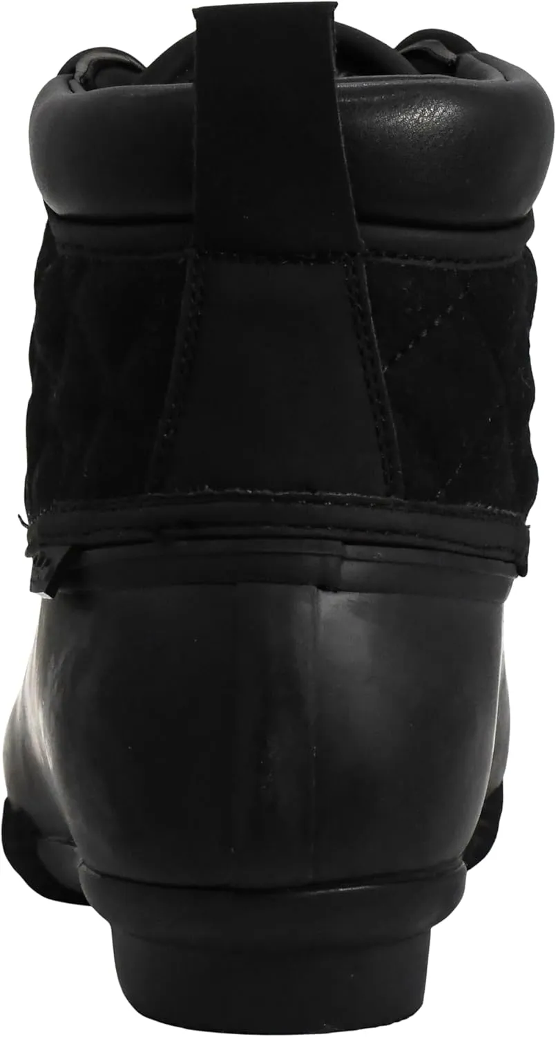 Skechers Women's Pond-Lil Puddles-Mid Quilted Lace Up Duck Boot with Waterproof Outsole Rain