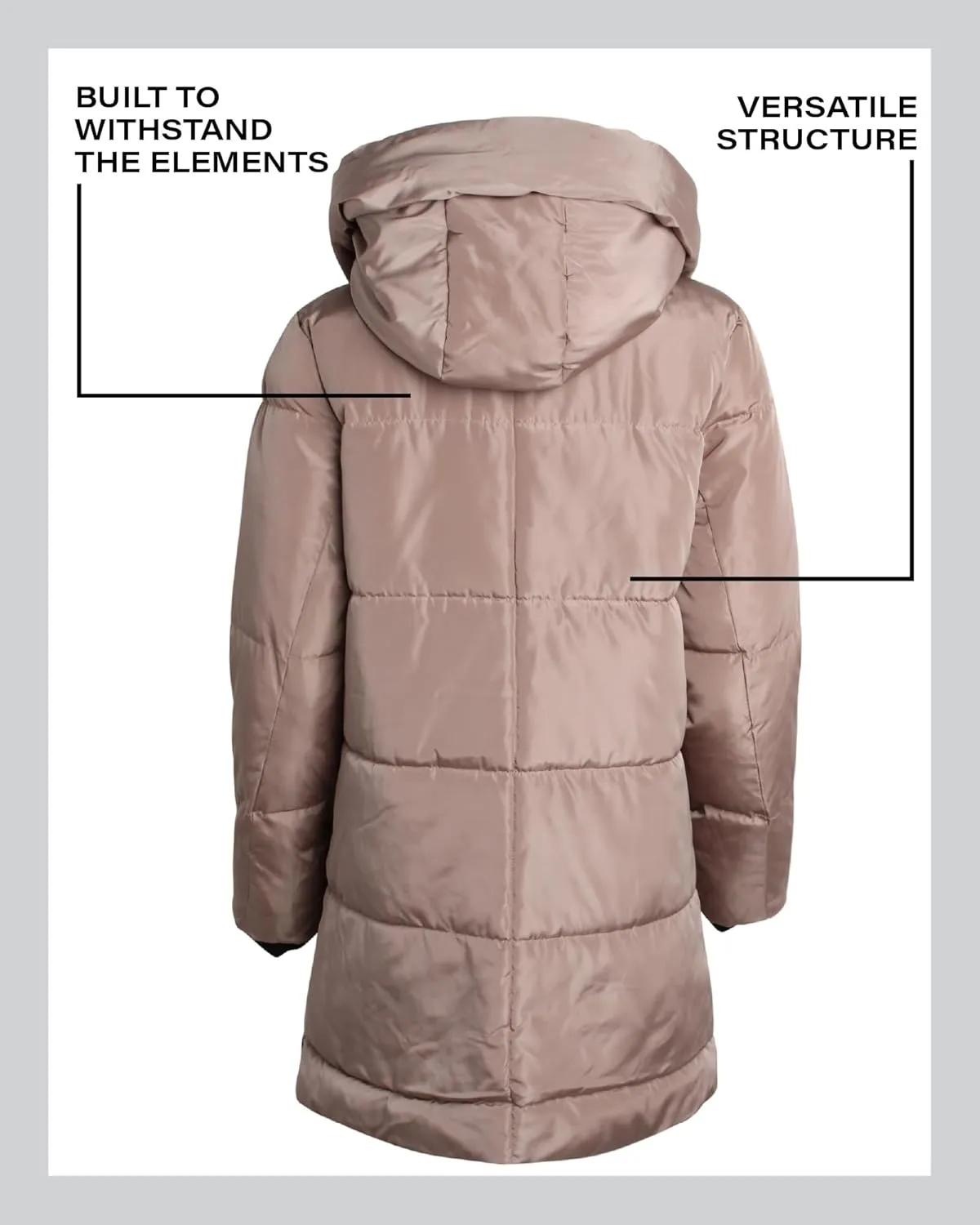 Steve Madden Women's Long Parka - Insulated Quilted Puffer Winter Coat for Women with Faux Sherpa Hood (Sizes: S-XL)