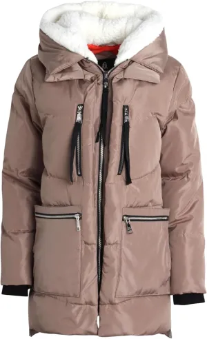 Steve Madden Women's Long Parka - Insulated Quilted Puffer Winter Coat for Women with Faux Sherpa Hood (Sizes: S-XL)