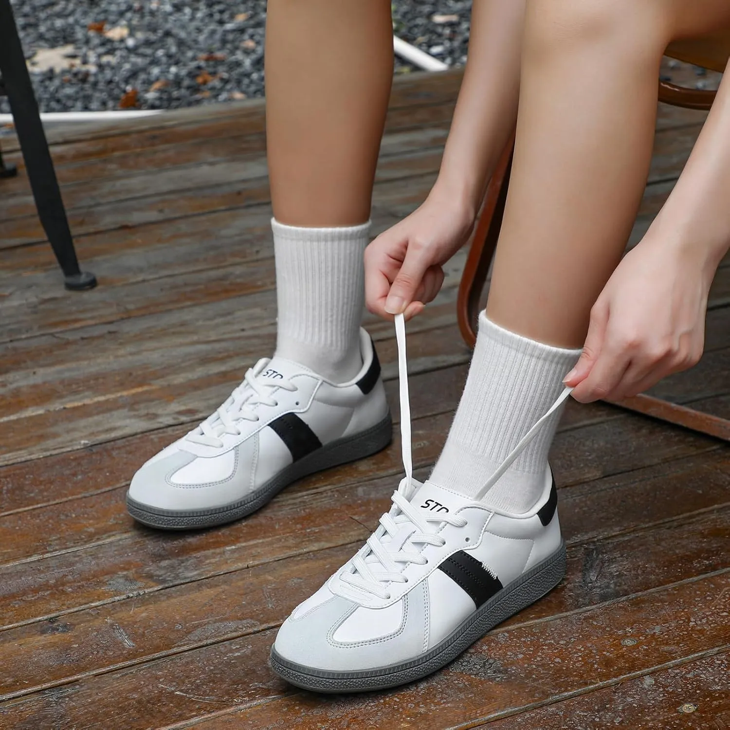 STQ Orthopedic Retro Low Top Sneakers Women Fashion Tennis Skate Shoes