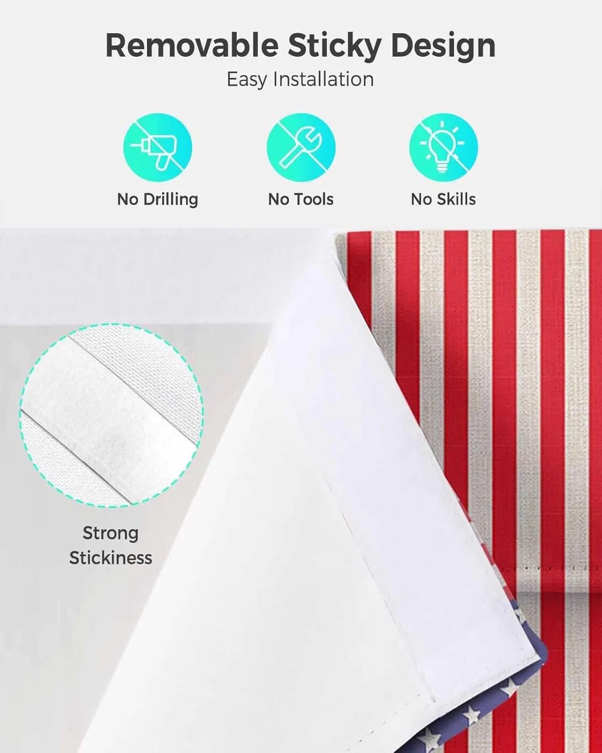 Stripes Stars Boots Blackout Door Curtains For Door Window,French/Front/Sidelight Door Tie Up Shade Drapes Thermal Insulated Privacy Rod Pocket Drapery,Freedom Patriotic Memorial Day 1 Panel 26"Wx70"L