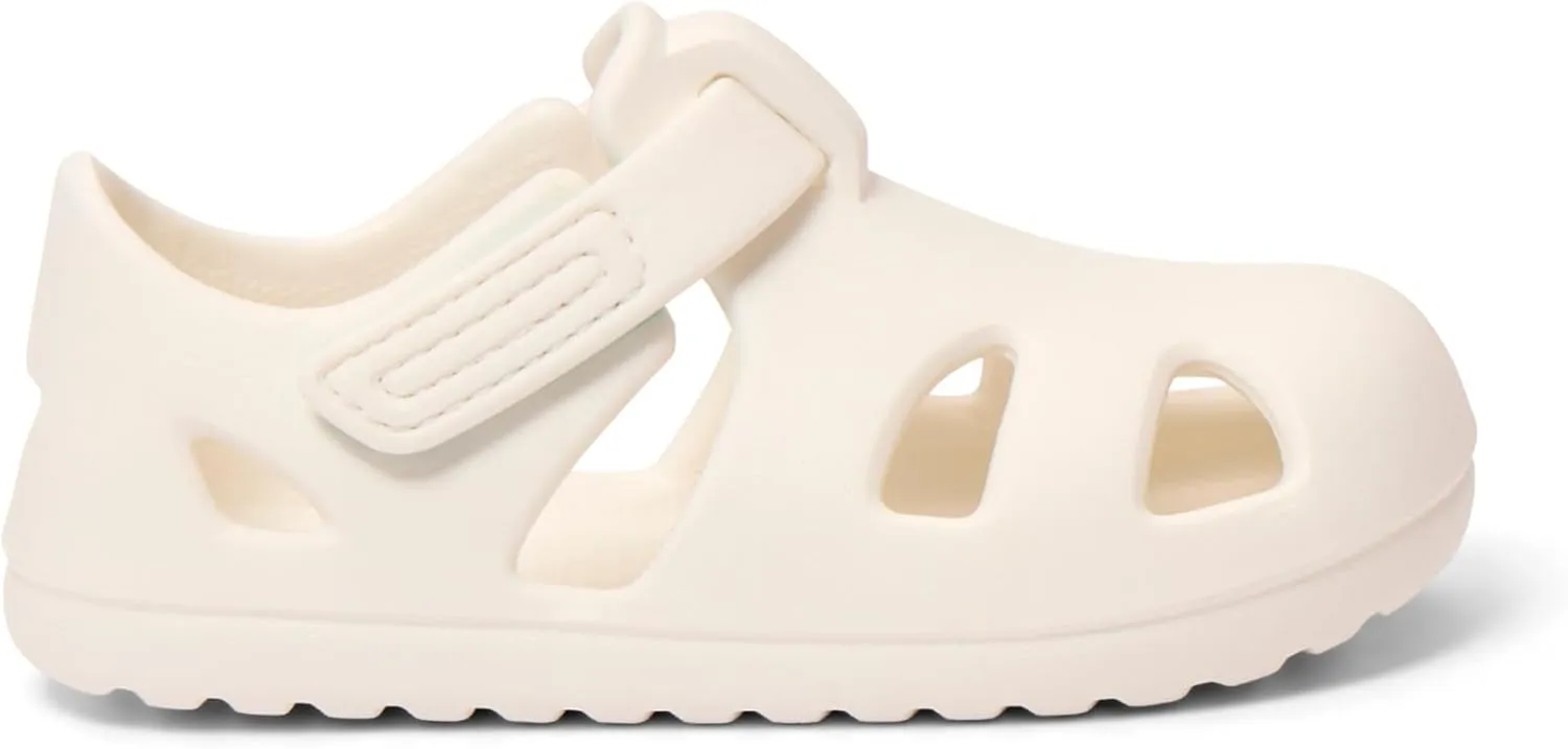 Ten Little Splash Sandals for Baby, Toddler & Kids, Adjustable, Closed Toe Water Sandals for Boys and Girls - Lightweight, Quick Drying Kids Water Shoes, and Flexible EVA with Traction - Soft White, 8