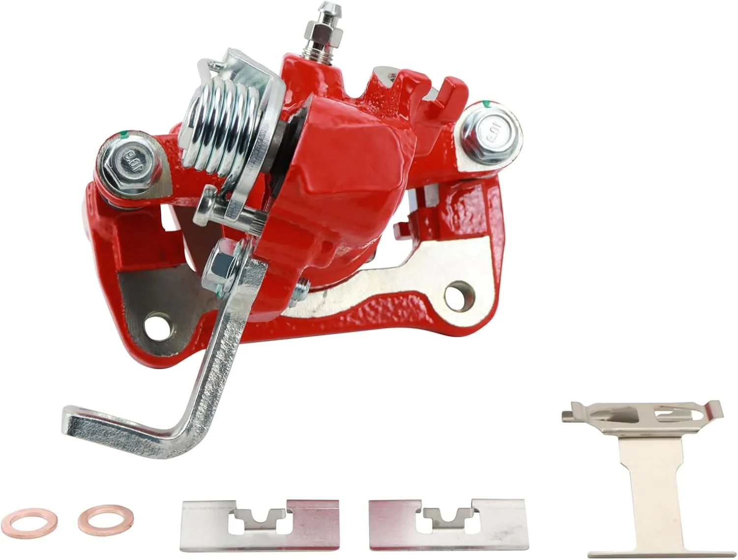 TRQ Rear Performance Brake Caliper Set Red Compatible with 1994-2001 Acura Integra 1992-2000 Honda Civic 1993-1997 Civic del Sol