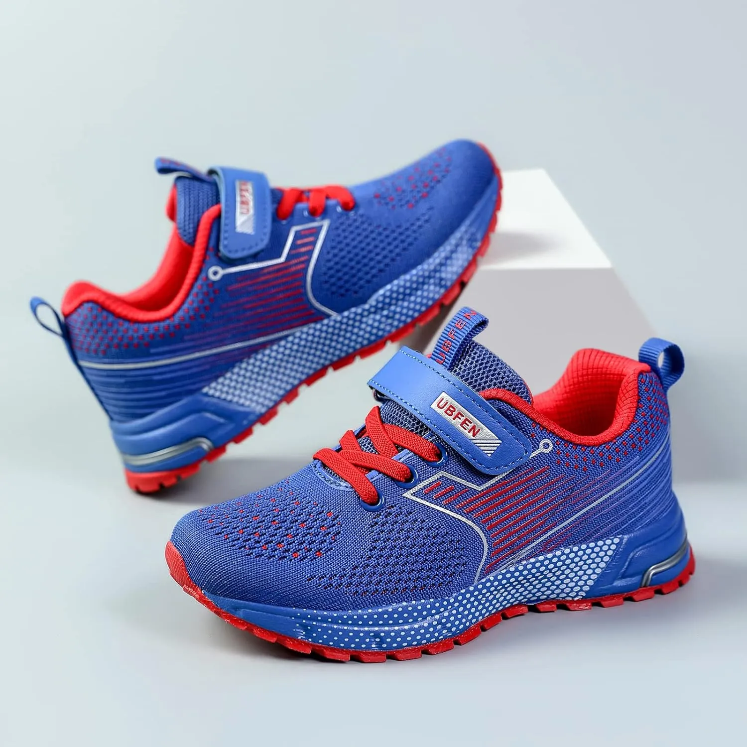 UBFEN Kids Sneakers Boys Girls Tennis Shoes for Running Athletic Walking Gym Sports Lightweight Breathable