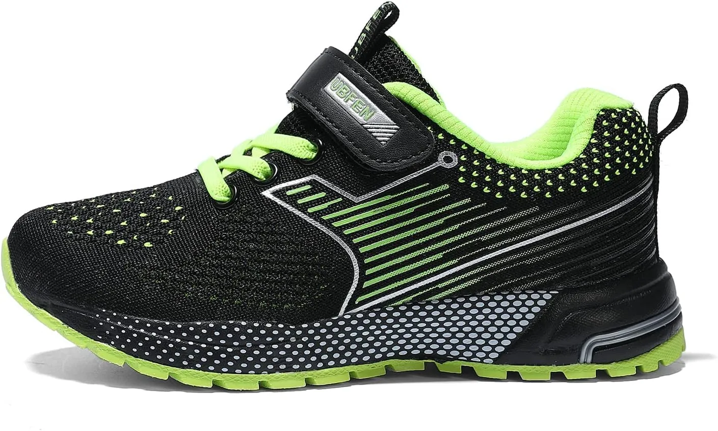 UBFEN Kids Sneakers Boys Girls Tennis Shoes for Running Athletic Walking Gym Sports Lightweight Breathable
