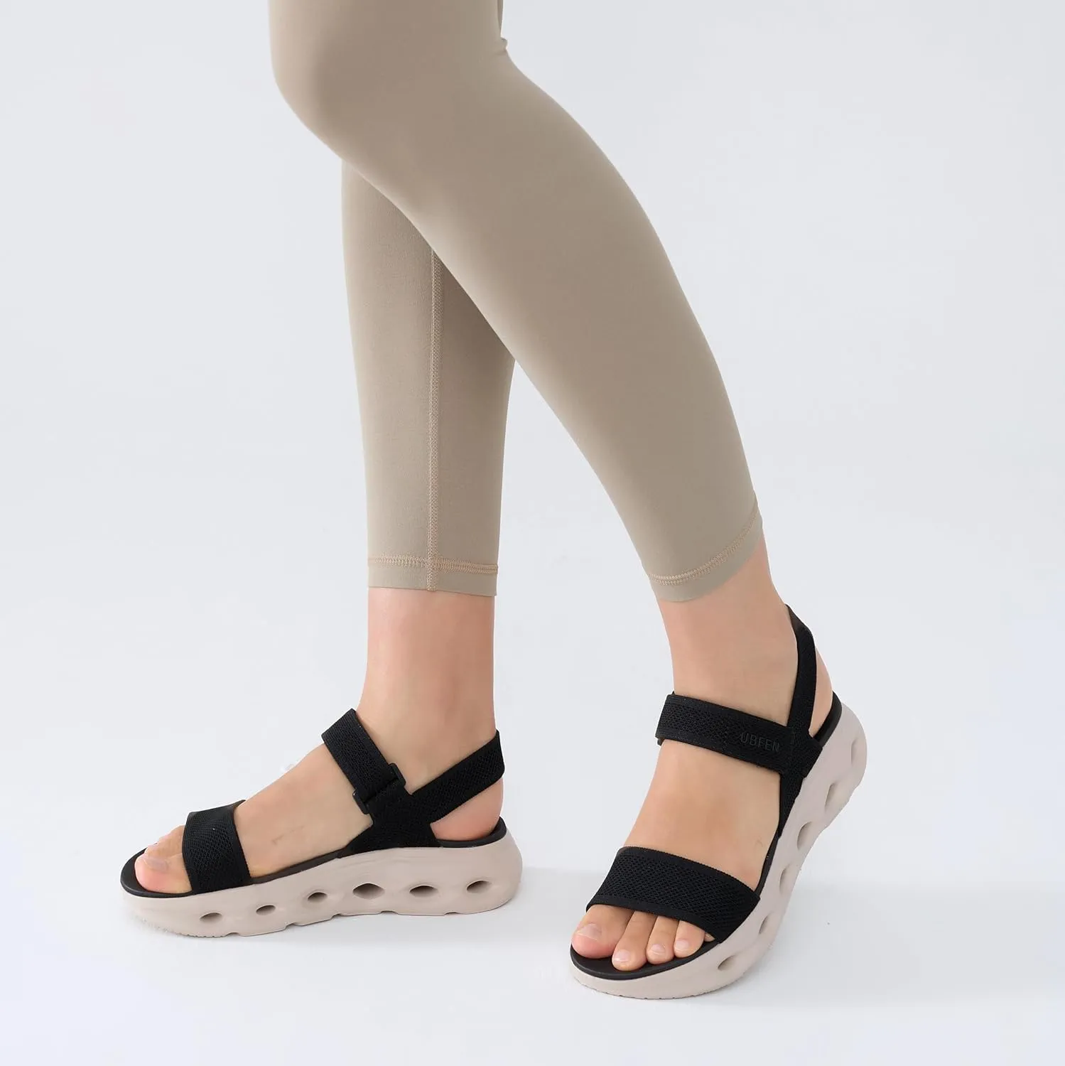 UBFEN Womens Sport Sandals Comfortable Walking Arch Support Adjustable Ankle Strap Platform Soft Footbed Cushion Breathable Woven Upper Summer Outdoor Sandals