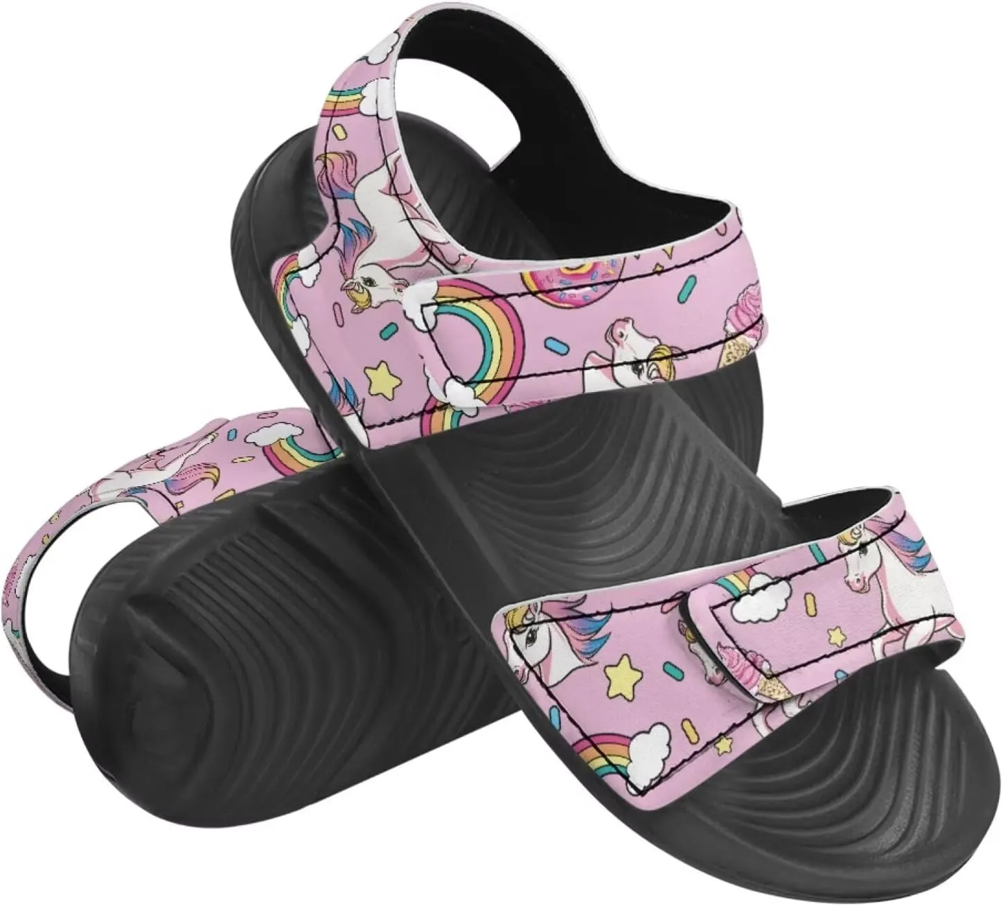 Unisex Kids Sandals Horse Summer Shoes Boys and Girls Adjustable Sport Athletic Outdoor Sandals for Toddler/Little Kid/Big Kid