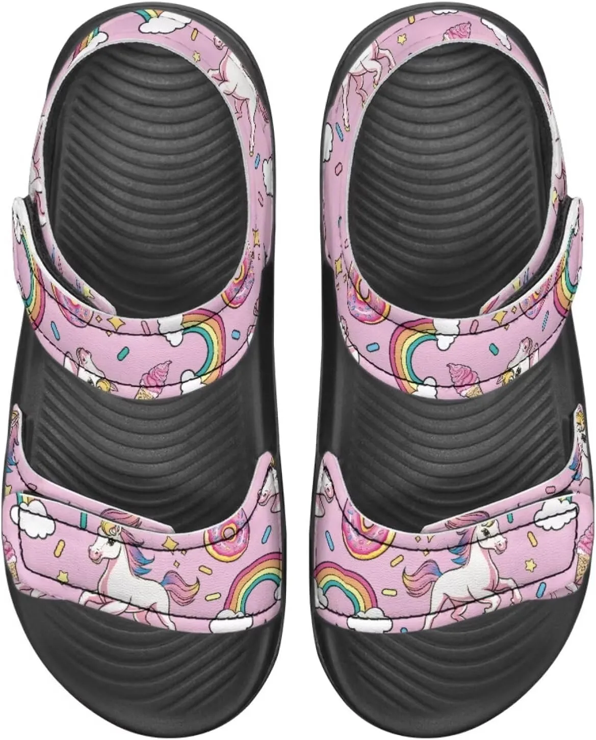 Unisex Kids Sandals Horse Summer Shoes Boys and Girls Adjustable Sport Athletic Outdoor Sandals for Toddler/Little Kid/Big Kid