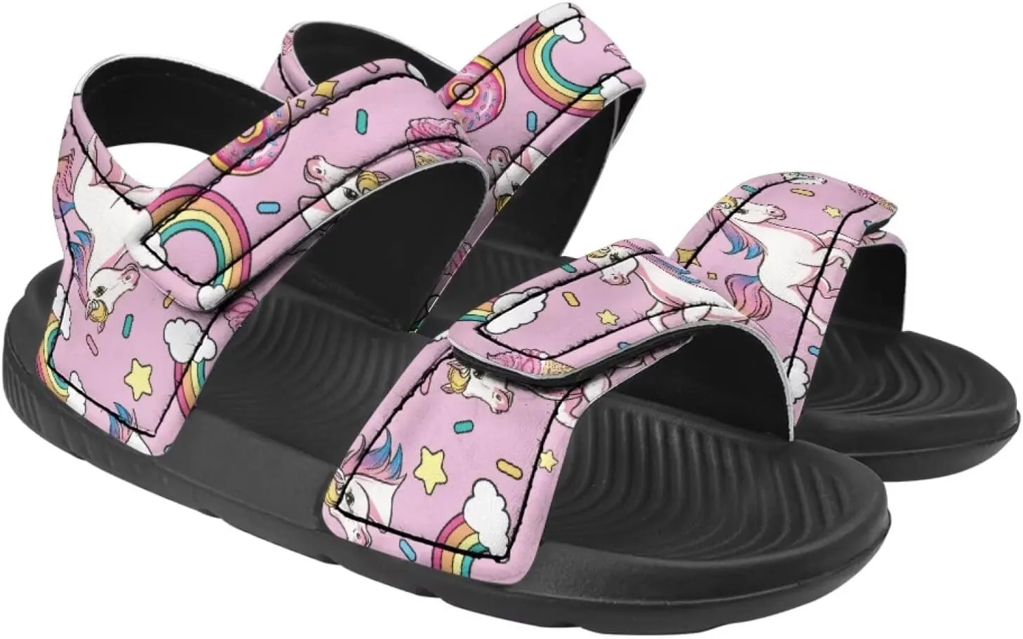 Unisex Kids Sandals Horse Summer Shoes Boys and Girls Adjustable Sport Athletic Outdoor Sandals for Toddler/Little Kid/Big Kid