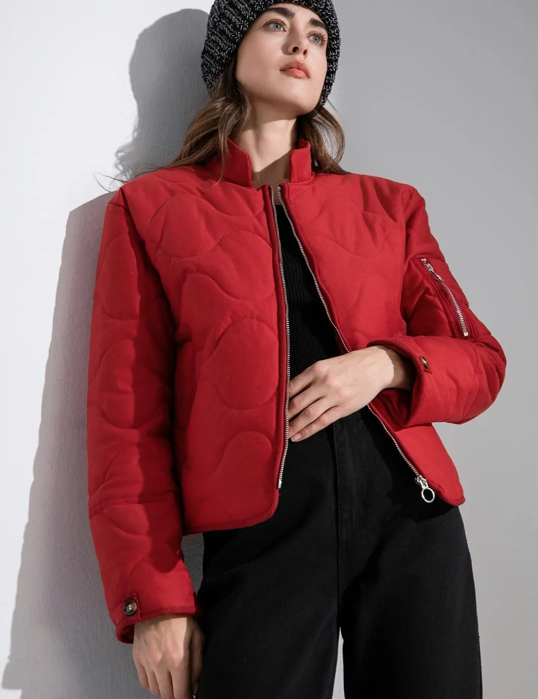 VIEWON Women's Quilted Puffer Winter Lightweight Jacket Short Warm zip up Button Down Coat with Pockets