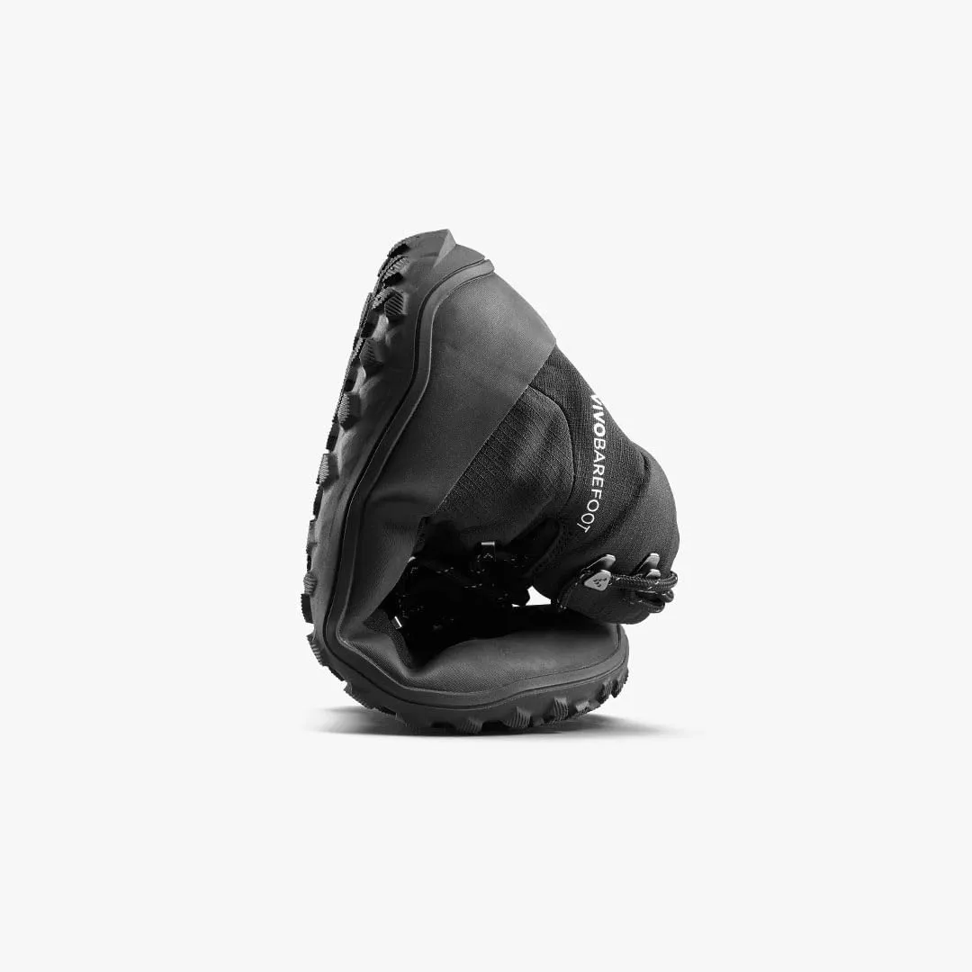 Vivobarefoot Tracker Textile AT Mens Barefoot Hiking Boots | Waterproof, Lightweight & Puncture Resistant | All Weather & Terrains | Wide Fit Grounding Shoes | Obsidian