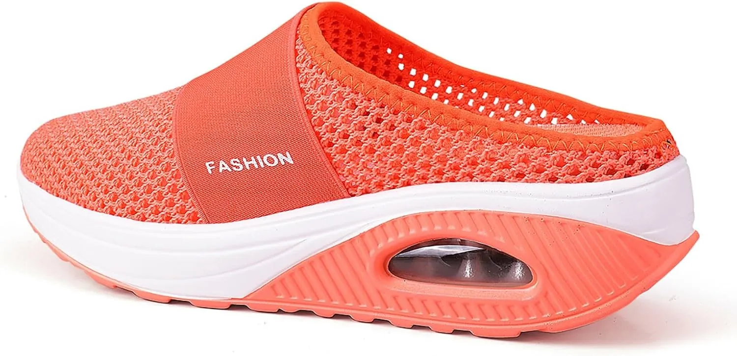 Walking Sneakers for Women Arch Support Wide Sport Sandals Women 2025 Slip On Mules Breathable Mesh Casual Shoes