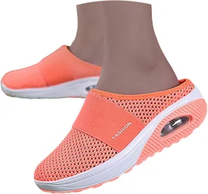 Walking Sneakers for Women Arch Support Wide Sport Sandals Women 2025 Slip On Mules Breathable Mesh Casual Shoes